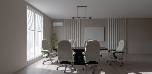 Office interior, 3d render, 3d illustration