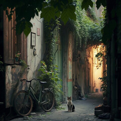A_quiet_alleyway_tucked_away_from_the_busy_city