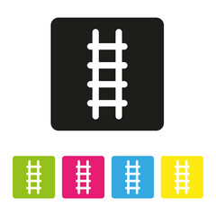 Stairs in colored squares. Icon set. Vector illustration.