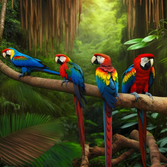 Macaw - Exotic Parrot Generative AI