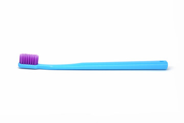 Blue toothbrush isolated on white background