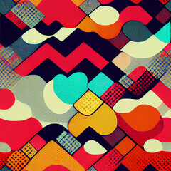 seamless geometric pattern with circles