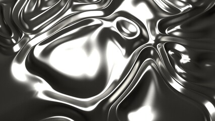 Abstract shiny silver texture. High quality CG texture. Cyber landscape background. 3D renderer...
