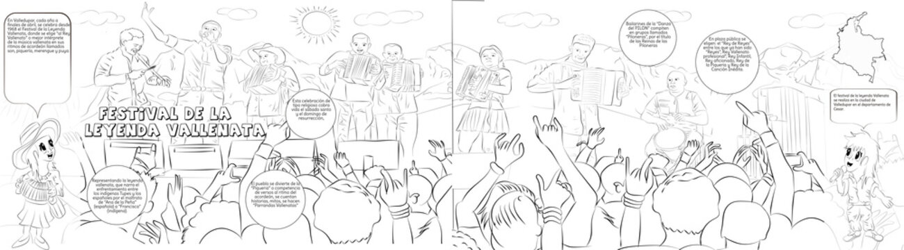 Festival de la leyenda vallenata dibujo