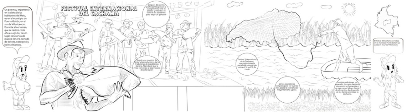 Festival internacional del cachama, dibujo