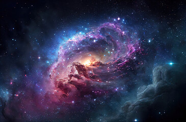 Abstract universe background, cosmic gas and stars
