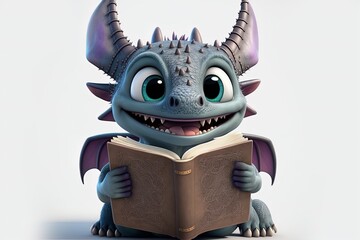 Cute baby 3d dragon cartoon