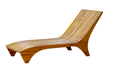 Wooden sun loungers