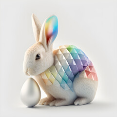 modern easter bunny createt with generative AI technology