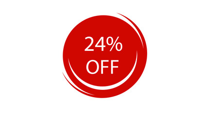 Up to % Off Special Offer Red Colored Sticker on White Background, Vector Illustration