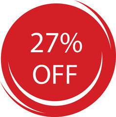 Up to % Off Special Offer Red Colored Sticker on White Background, Vector Illustration