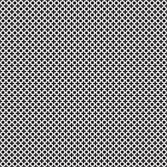 Basic Shapes Cross Squares Black Seamless Pattern