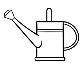 Watering can. Hand drawn vector illustration