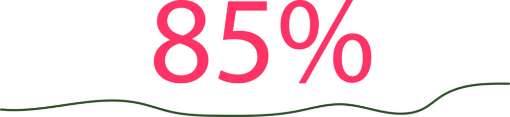 Badge or sticker label with standard font and red green color on white background. Percentage of synthetic product quality. synthetic