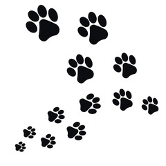 Fototapeta na wymiar Heart paw icon vector set. Dog paw illustration sign collection. love dog symbol.