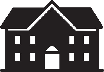 black School or educational institution icon. illustration isolated on white background. sign symbol of the state house