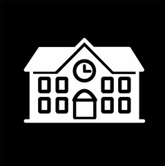 house on a black background