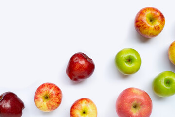 Apples on a white background.