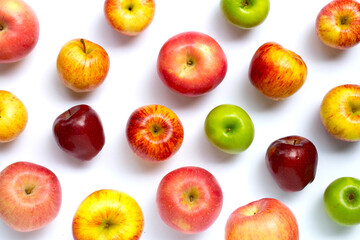Apples on a white background.