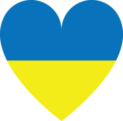 the flag of Ukraine in the form of a heart 