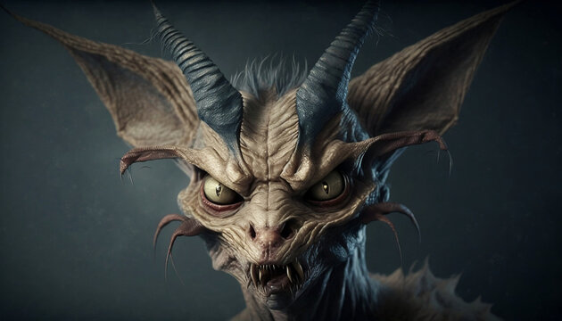 close up of scary chupacabra 