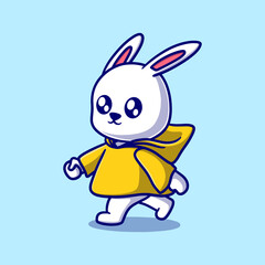 Cute bunny cartoon icon illustration. funny character for stickers and business