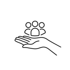 Obraz premium consumer experience icon with thin line hand