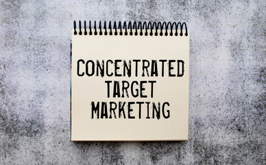 text Concentrated Target Marketing on torn paper