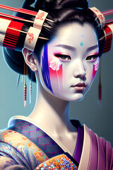 Fototapeta premium portrait of a woman with makeup