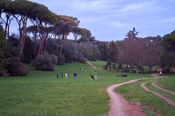 Villa Ada city park in Rome, Italy