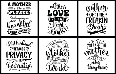 Mother's Day t-shirt design bundle Mom shirt bundle Free Vector.