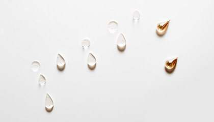 water drops. Condensation of water drops on the surface. Post-processed generative AI