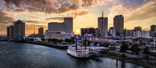 New Orleans Steamer sunset view