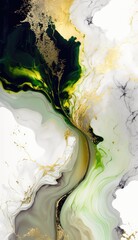 abstract exclusive green marble texture background, made with generative ai