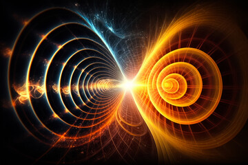 Quantum fields background. Magnetic fields background. The quantum physics. Micro world. Another worlds. Generative AI.