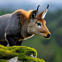 close up of a male impala