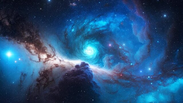 Amazing nebula in space, 4K animation
