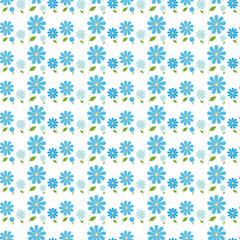Seamless pattern from blue flowers. Floral background