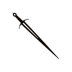 sword silhouette - vector illustration	