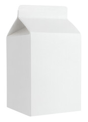 Blank milk carton package isolated on transparent background