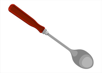 Culinary spoon. Isolated on white. Kitchen tool