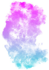 Fototapeta na wymiar Pink and Blue Gradient Smoke Abstract Shape