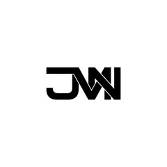 jmn lettering initial monogram logo design