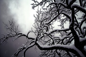 TREE WITH SNOW