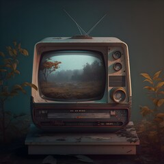 retro tv set