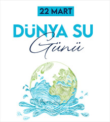 22 March World Water Day vector