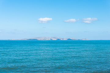 Famous Dragon Island or otherwise Dia Island just six nautical miles of the coast of Heraklion, Crete Greece
