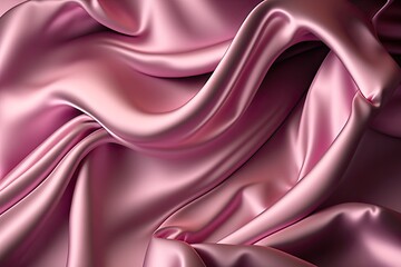 Pink violet silk satin background, Generative AI