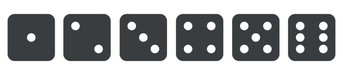 Dice Faces - Icons Set - Solid