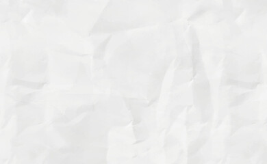 Crumpled paper texture vector background. White wrinkled sheet EPS10